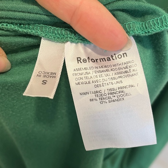 Reformation GREEN Jamen knit dress size small - Picture 10 of 11